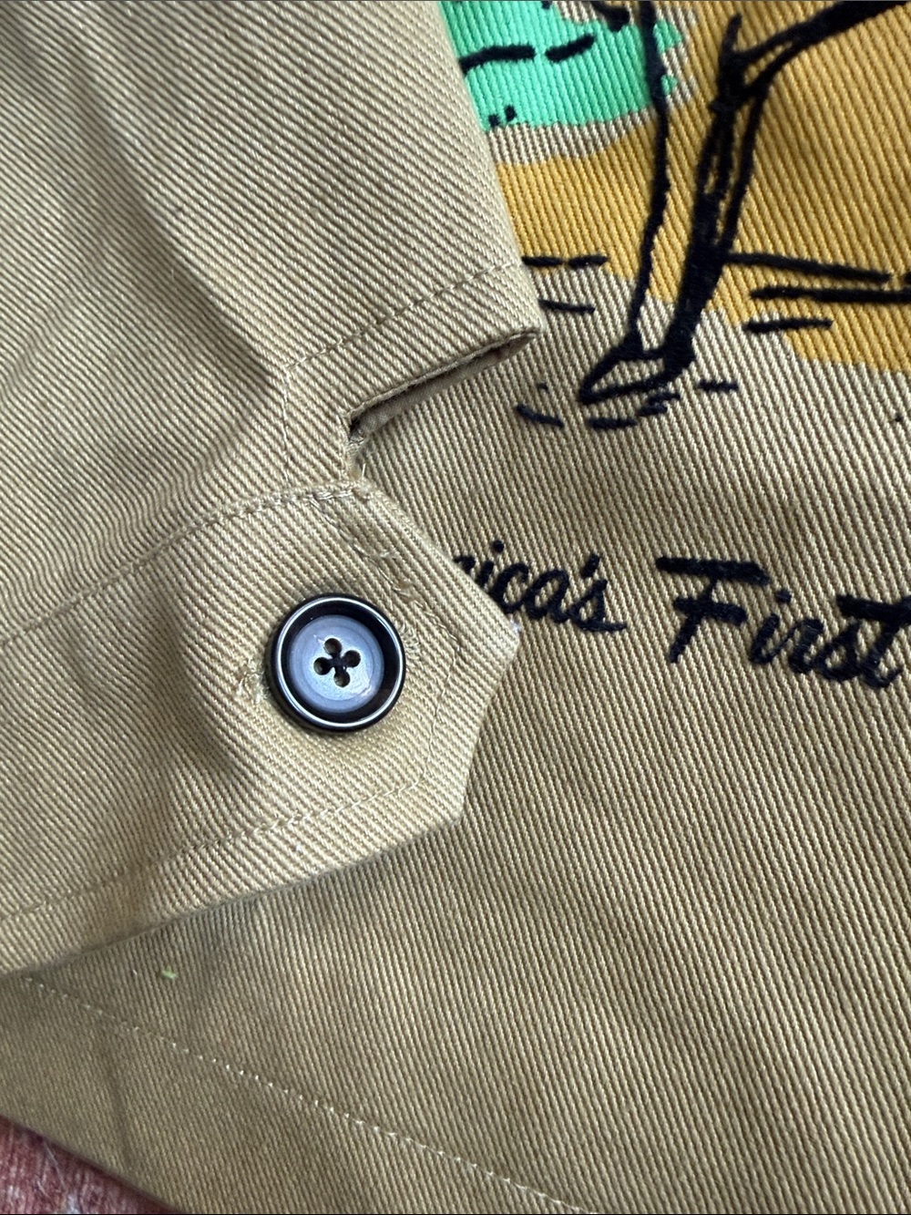 Men's Lightweight Tan Zip-Front Shirt Jacket - Picture 10 of 11